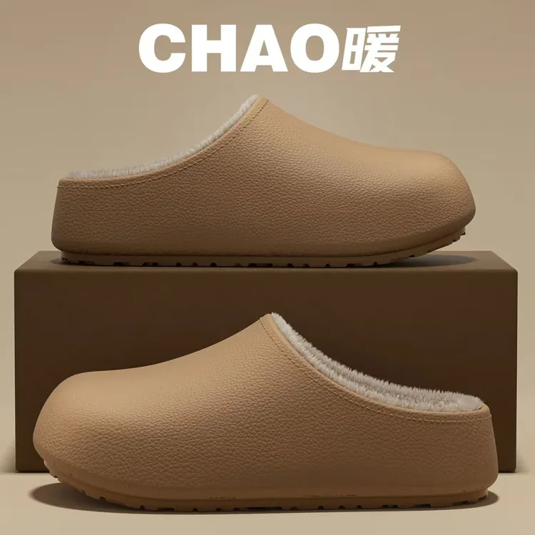 冬季新款保暖防滑厚底可外穿情侣包头防水勃肯棉拖鞋冬天秋冬季