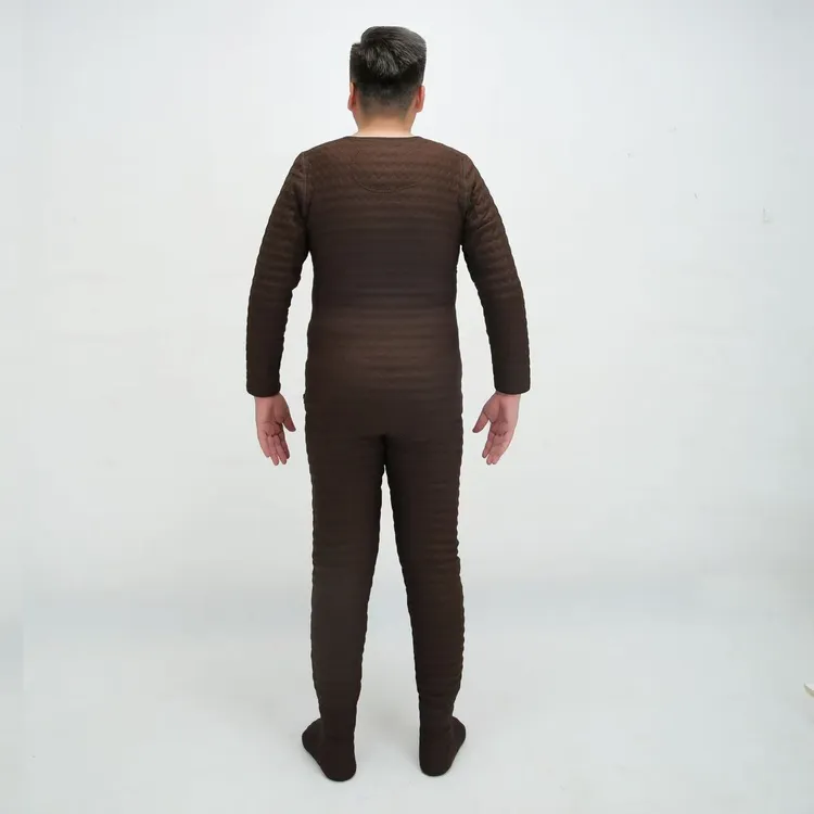 alimuhan/阿丽木汗驼绒套装保暖暖背双面无痕健身透气训练冬季