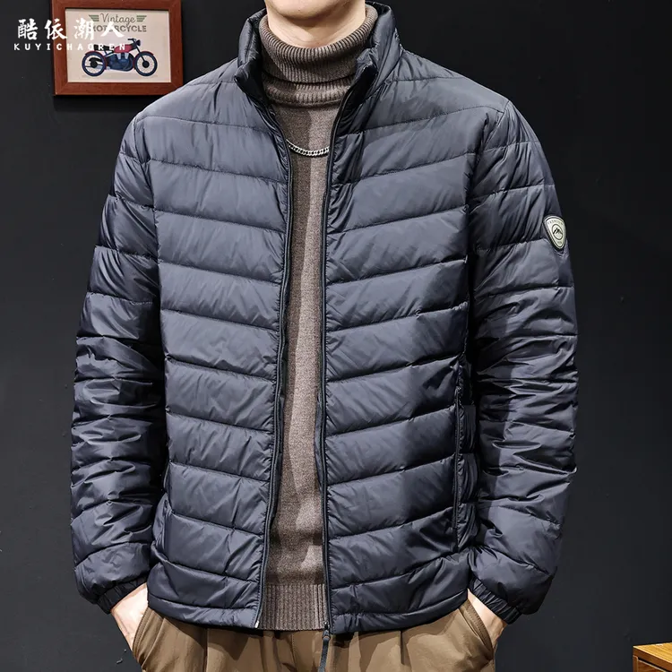 立领轻薄保暖舒适羽绒服男秋冬季2025年新款潮流百搭男士外套大码