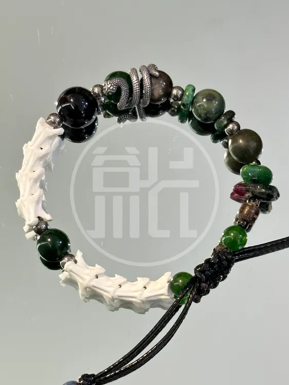 合金仿水晶手链 原创蛇骨手链蛇骨手串天·蛇年特别款【灵蛇】