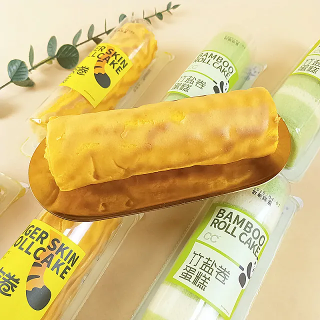 cc虎皮卷蛋糕竹盐卷蛋糕瑞士卷虎皮边网红儿童早餐充饥零食糕点