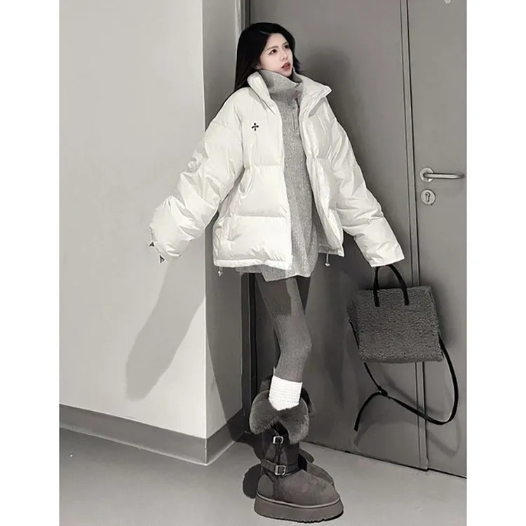 高筒灰色雪地靴女2025冬季新款厚底加绒加厚中长筒雪地棉靴子棉鞋