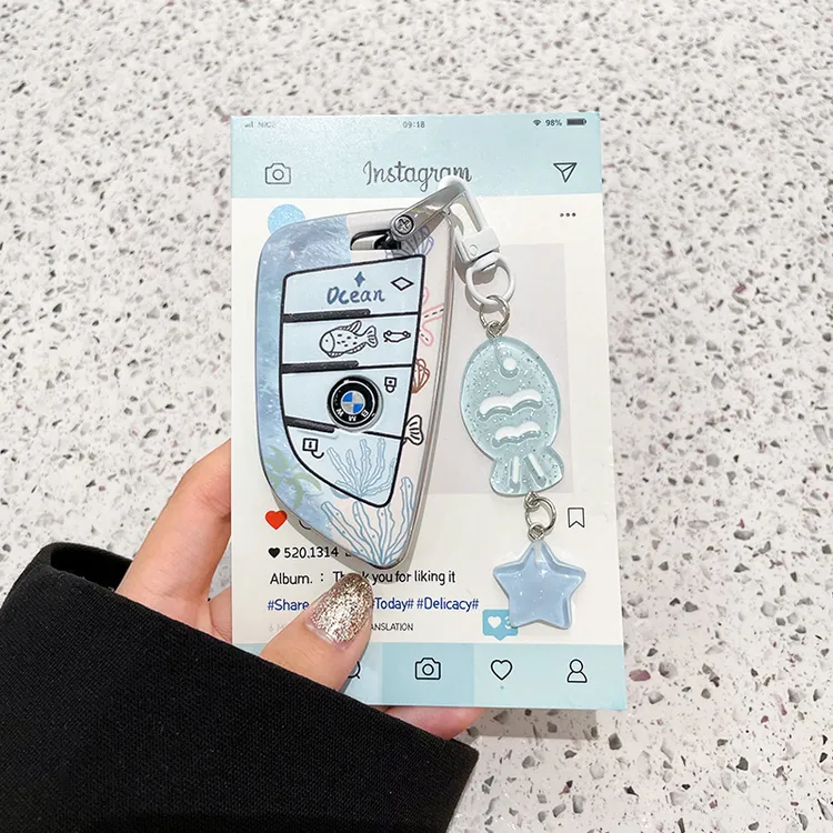 适用于宝马x3钥匙套x5x1三3系5系i3刀锋330五530女325li 525扣ix3