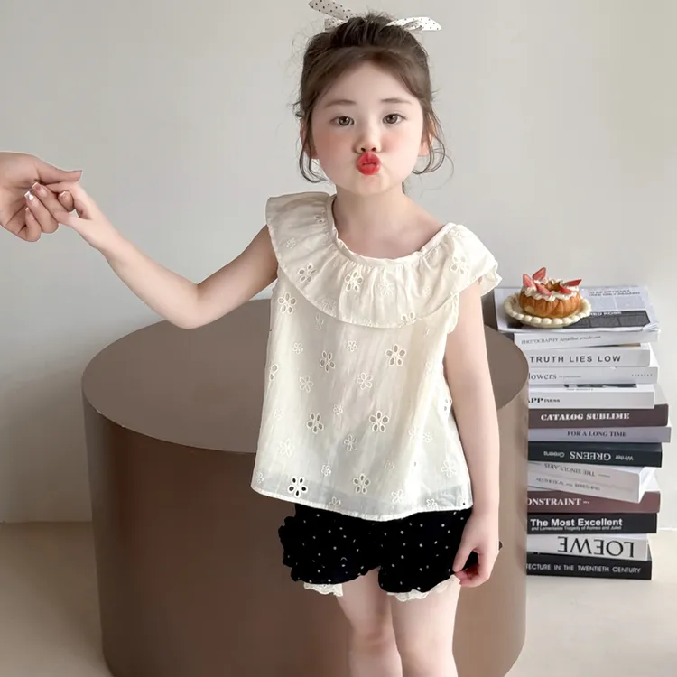 女童夏季套装2025新款洋气儿童网红时髦女宝宝夏款背心短裤两件套