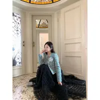 【盒子专享】晚秋上弦月 高腰多层次感波点网纱蛋糕半身裙