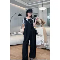 NANAKIKI【韩风少女】夏季小个子显瘦高腰设计款背带裤25003