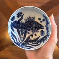 【9.27张总感恩专场】景秀雲廬元青花纯手绘鱼藻普洱杯