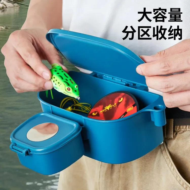 溪流钓装备腰包饵料盒腰盒腰挂拉饵盘面筋盒夏季野钓溪流走钓装备