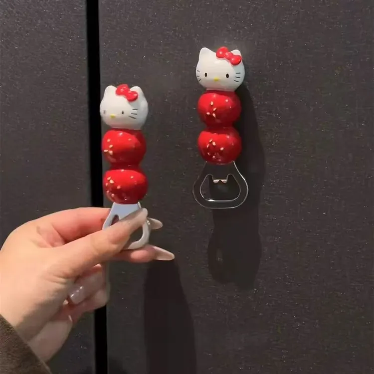 kt猫糖葫芦开瓶器冰箱贴创意可爱家用冰箱磁吸立体装饰高颜值起子