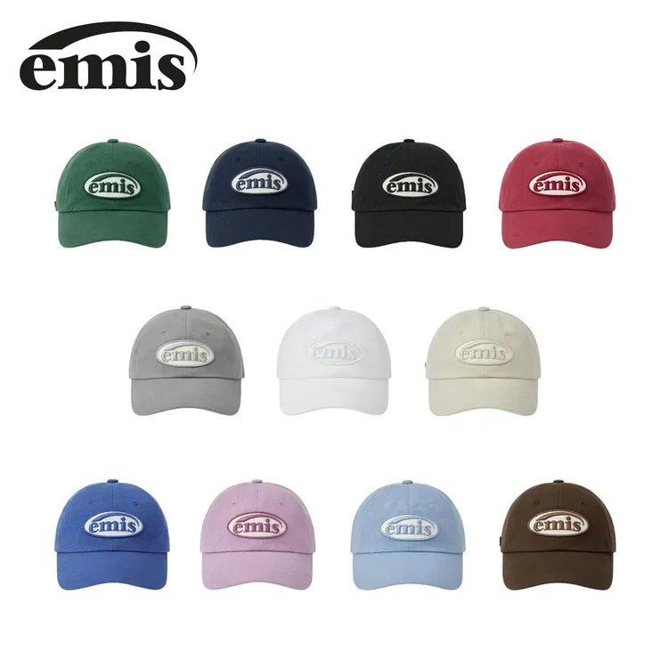 【梦一专属】emis帽子女同色系徽章棒球帽可乐标软顶鸭舌帽时尚休