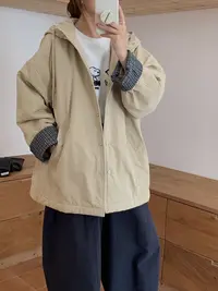 FUJIA STYLE新款气质休闲百搭时尚连帽舒适棉服M21602