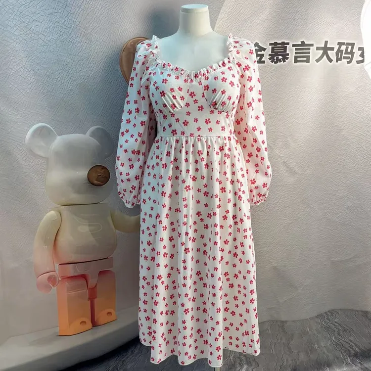 9235碎花空气感连衣裙长裙裙子