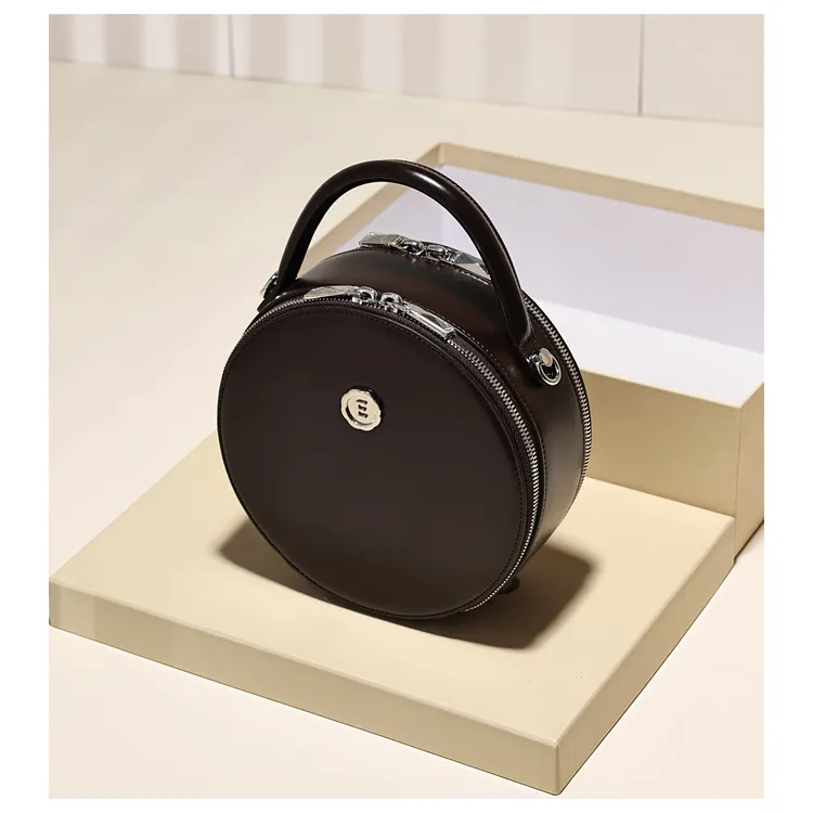 GXFMOD原创设计真皮小圆包2025秋冬新款高级感百搭单肩手提斜挎包