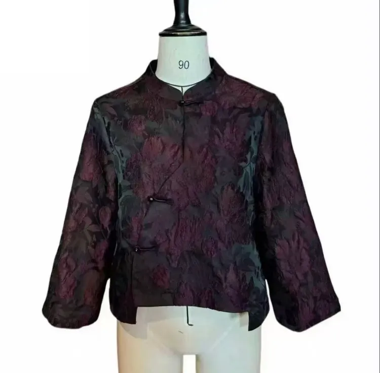 【水滴花斜襟外搭】中式/国风/小衫/百搭/显气质/新中式/春秋款外套