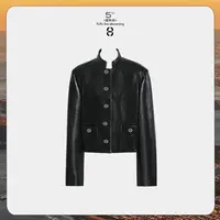 9月26日10:00新品 FORNI 欲望都市 摩登潇洒PU皮立领夹克短外套