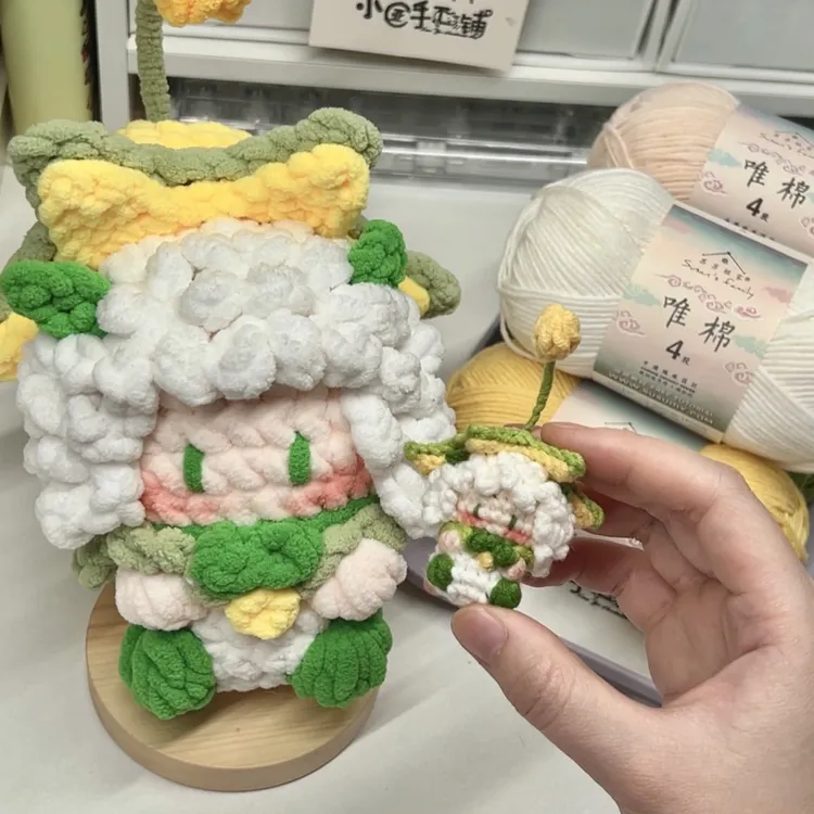 DIY成品喜花花钩织挂件 纯手工钩织送朋友闺蜜礼物 