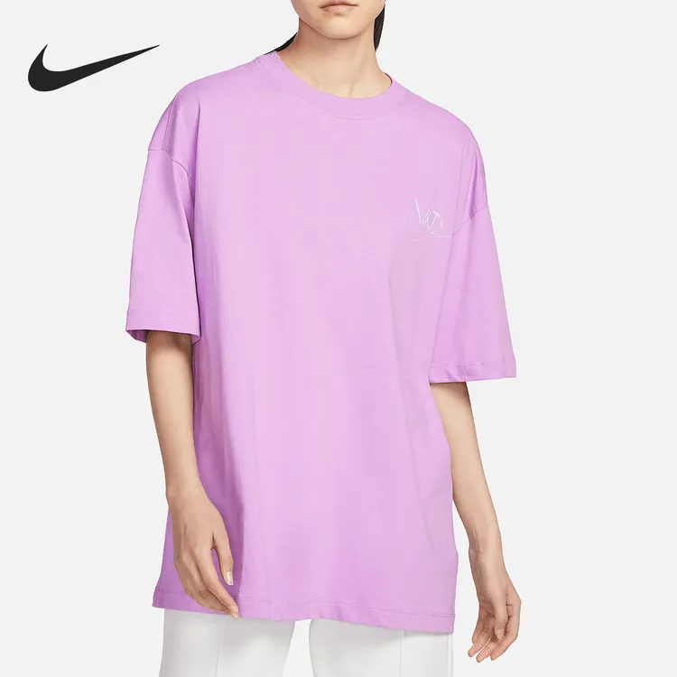 Nike/耐克正品运动女士印花透气宽松圆领短袖T恤FB8218-532