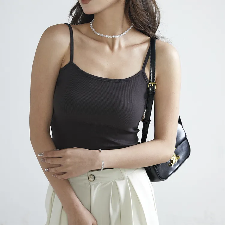 粘胶纤维辣妹性感小吊带背心夏季女打底上衣遮副乳基础款螺纹抹胸