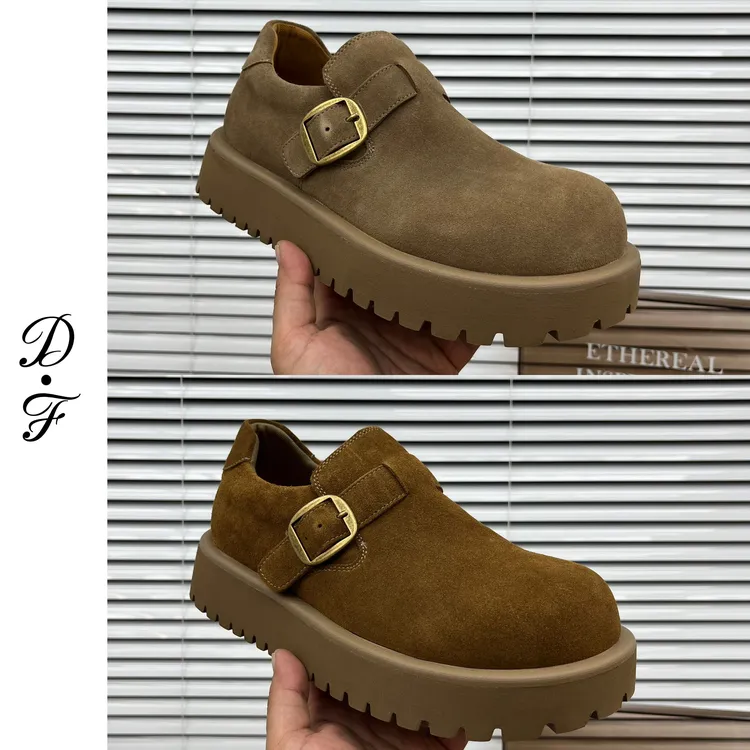 男鞋2025新款勃肯鞋乐福鞋时尚休闲鞋增高厚底鞋朋克风痞帅潮鞋男