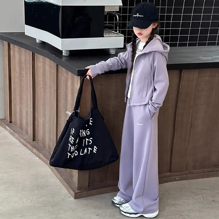 女童套装春秋款2025新款洋气儿童运动服早春穿搭女孩大童春装外套