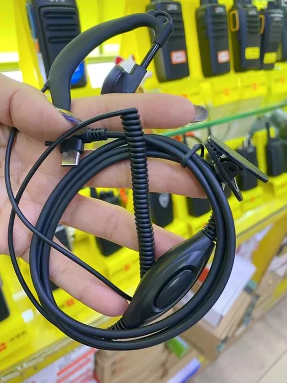 插卡公网对讲机耳机线通用耳机typec接口软线喇叭大声软耳挂粗线