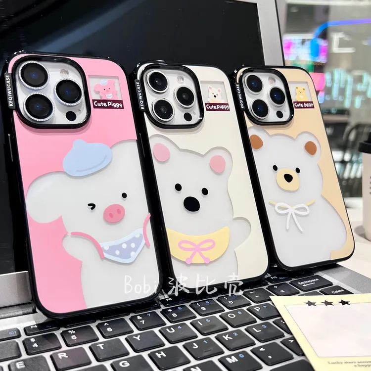 卡通可爱小熊西高地轻薄亚克力适用苹果手机壳iphone17pro全包/16