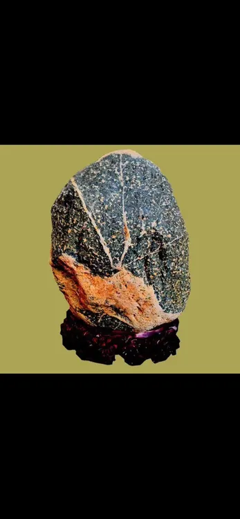 古梅泰山奇石摆件：尺寸：高38宽35