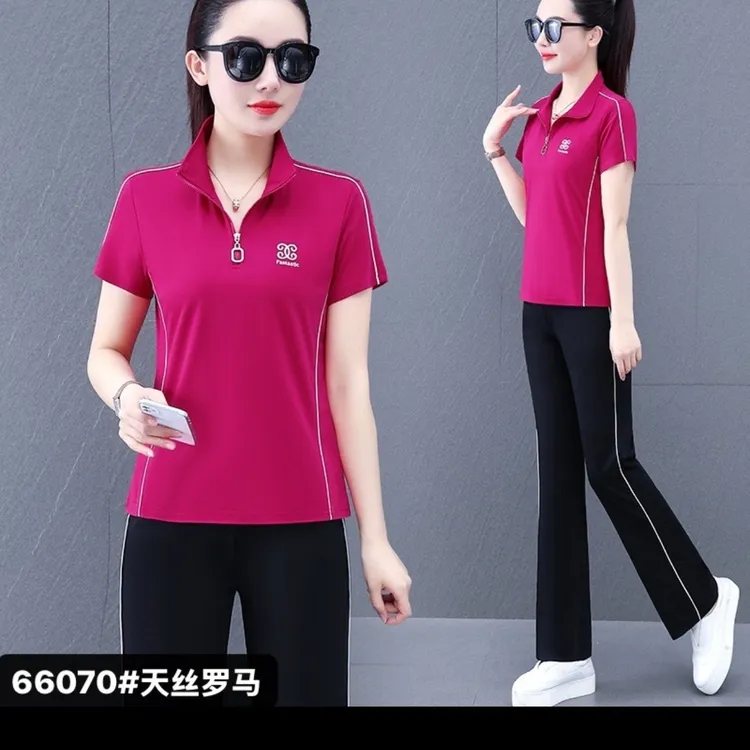 夏季新款女装休闲运动服套装显瘦韩版时尚宽松减龄洋气