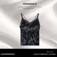 MOMOSOLO•月蕾•2025秋蕾丝性感百搭打底修身时尚女士吊带YM3120