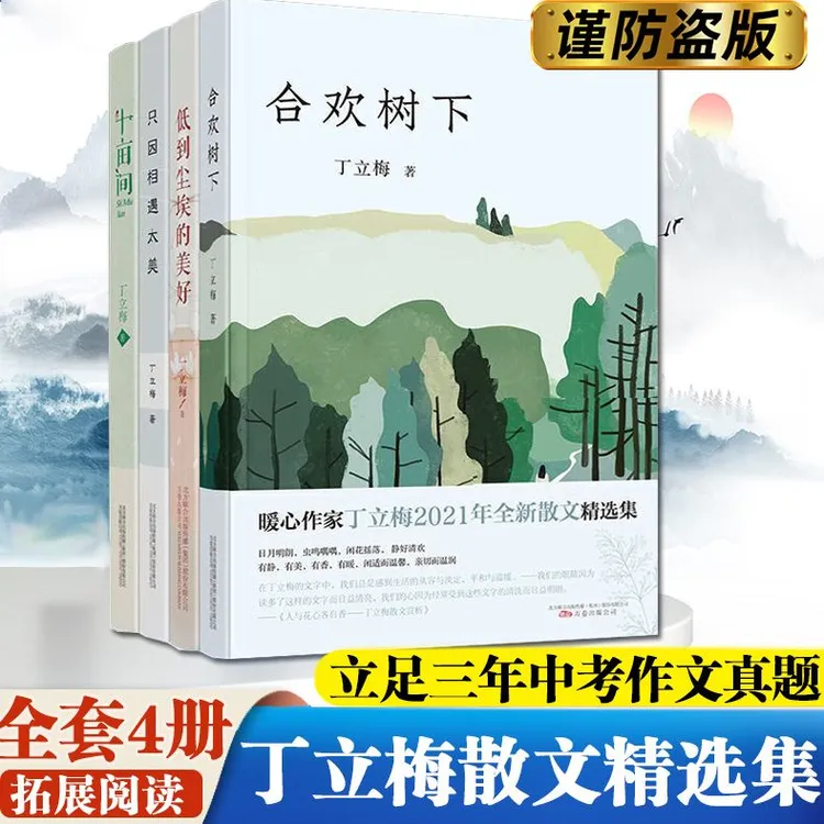 丁立梅散文精选集套装4册合欢树下+十亩间+只因相遇太美书籍正版