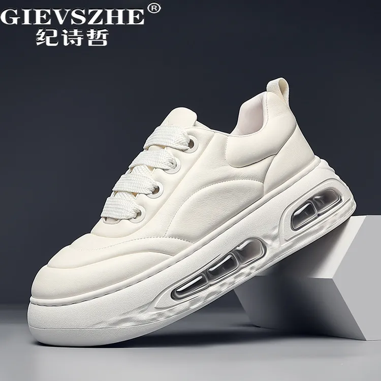 纪诗哲男鞋个性透气厚底运动鞋子男款百搭轻便休闲鞋潮流简约板鞋