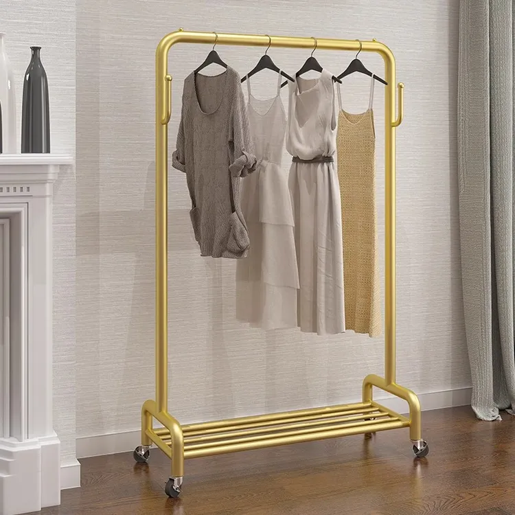 轻奢多功能落地挂衣架衣帽架家用卧室收纳衣服架衣杆置衣凉衣架子