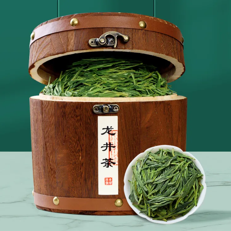 龙井茶绿茶2025新茶明前豆香正宗高档茶叶礼盒装送礼礼品木桶