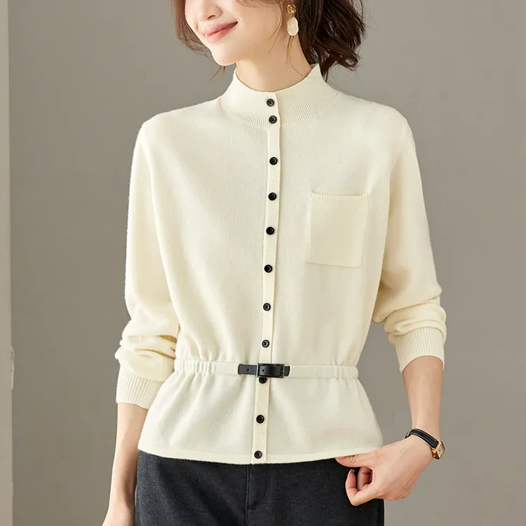 特别漂亮的掐腰上衣秋冬内搭可外穿毛衣气质轻奢高级感打底衫中领