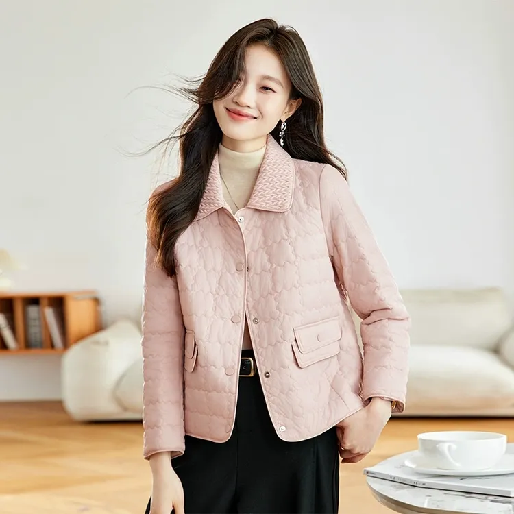 小个子巨好看轻薄羽绒棉服女2025秋冬款欧货洋气宽松显瘦夹克外套