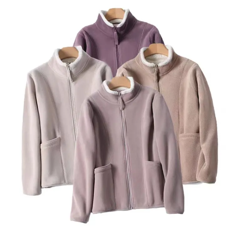 暖意融融！25冬季羊驼绒保暖好穿舒适显瘦立领防风开衫厚外套