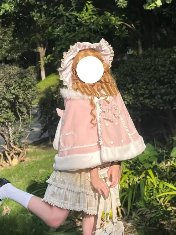 【现货】秋冬毛绒加绒百搭星眠雪兔Lolita外套长款斗篷披肩原创设计