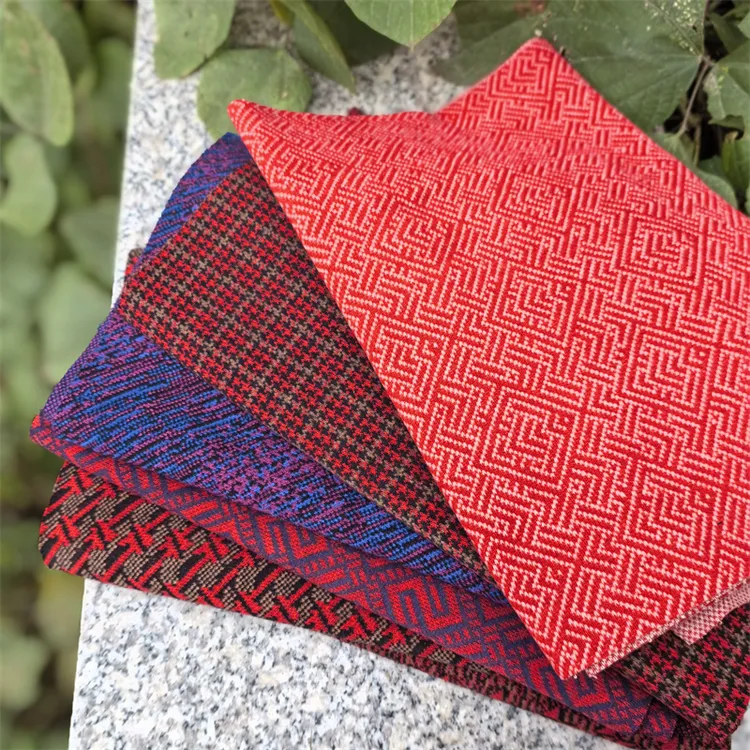 针织布料拉毛提花手工鞋布料