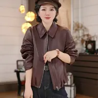 “暖调时光”慵懒型百搭休闲皮衣外套/5016