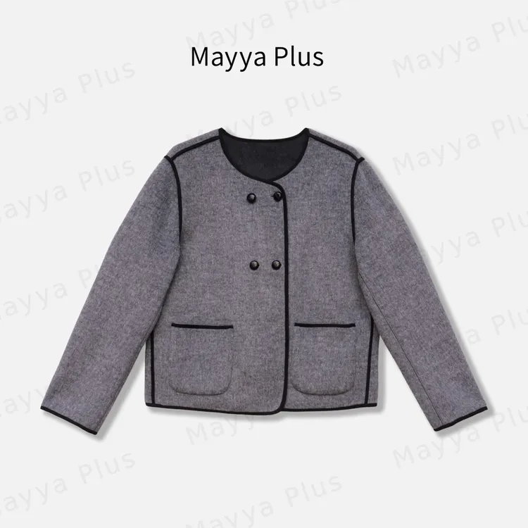 【爱乐之城】Mayya Plus麦芽定制气质显瘦流光风梭织外套32546326