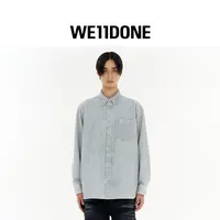 【新品速递】WE11DONE男士简约休闲刺绣logo灯芯绒衬衫25-189