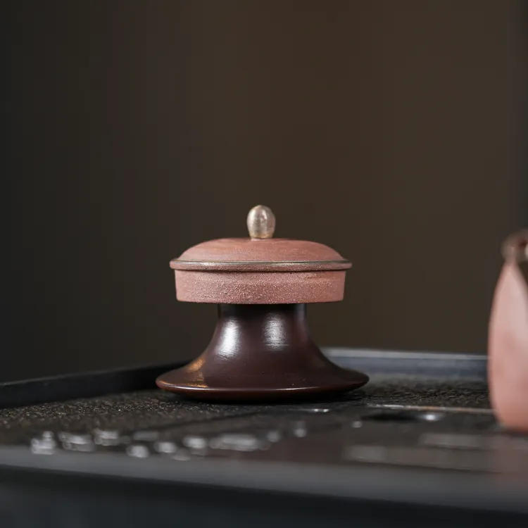 紫陶茶壶盖置陶瓷盖托高端简约茶道零配盖碗盖子搁置架盖枕摆件商品图