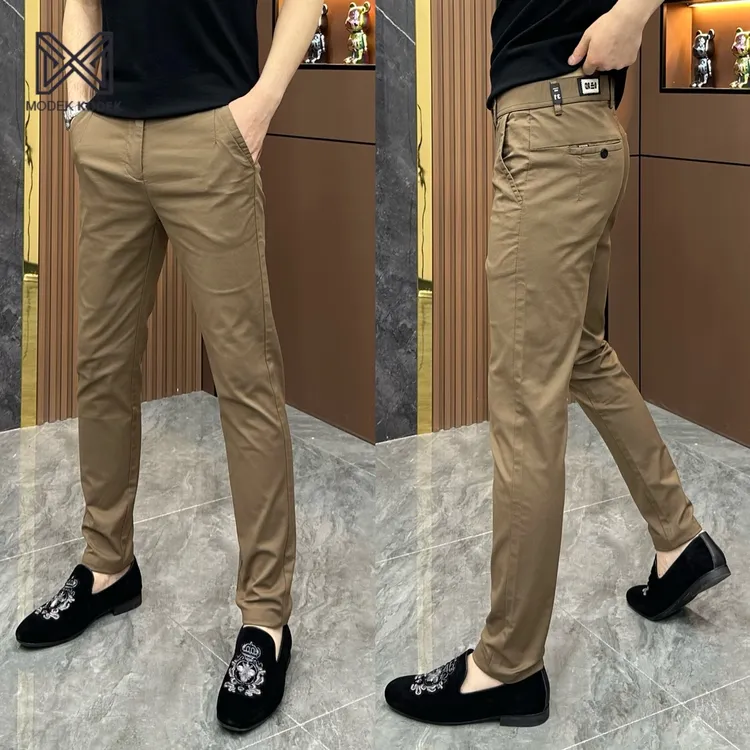 MODEK KODEK春秋新款商务修身休闲裤男士时尚直筒裤简约百搭西裤