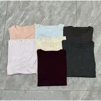 【WD25长袖打底衫】秋冬云柔弹力保暖长袖圆领打底上衣女