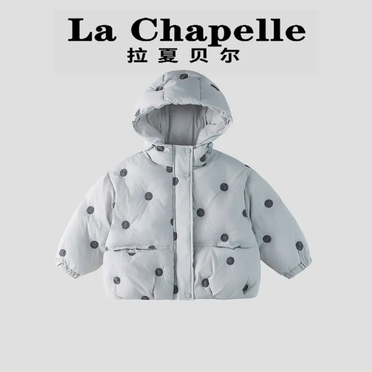 La Chapelle【拉夏贝尔】冬季新款洋气儿童波点绣花棉服LA2510