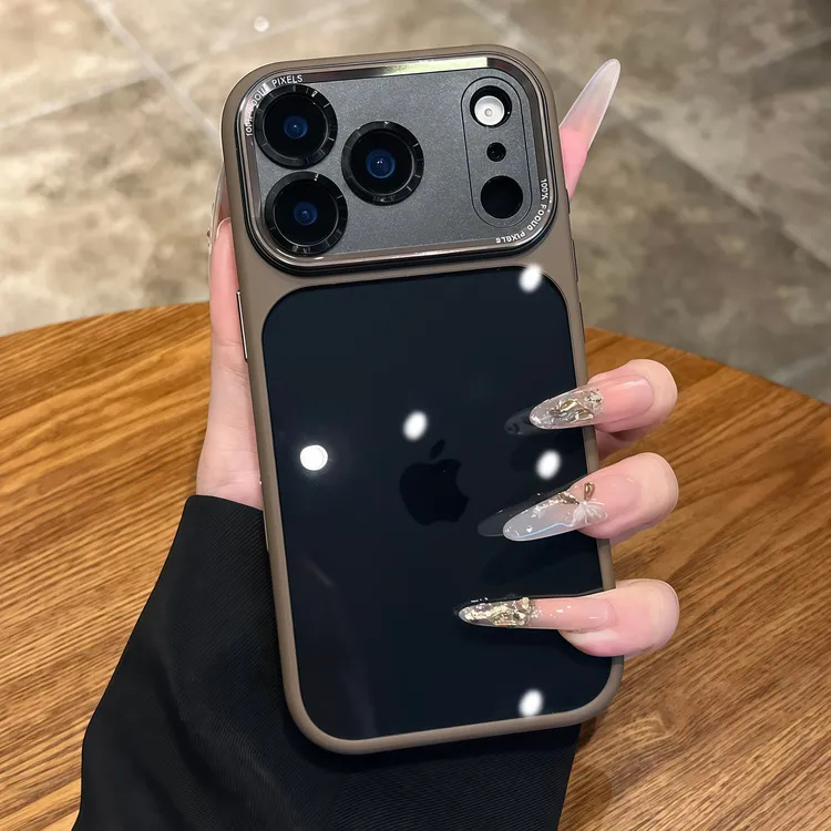 AI按键全包适用于苹果17promax手机壳透黑防摔网红男女保护套创意