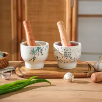 陶瓷蒜臼子捣蒜器蒜蓉蒜泥器捣碎家用研磨擂钵石臼手动捣蒜罐