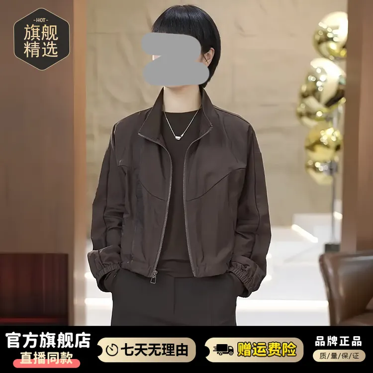 小个子简约风立领短外套女2025年秋冬新款宽松减龄百搭休闲上衣