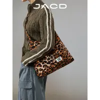 JACD“琥珀流光”野性美学豹纹包包慵懒风托特包女大容量单肩腋下包