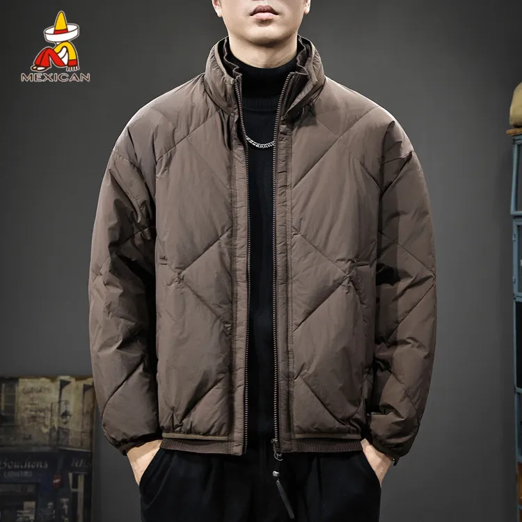 Mexican/稻草人美式复古白鸭绒羽绒服男款冬季新款痞帅男士外套潮